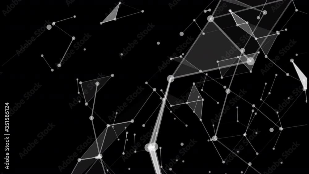 Poster Abstract Technology network connects and atoms science concept background futuristic futuristic and network connection wide banner background