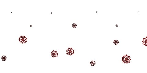 Light Brown vector template with ice snowflakes.