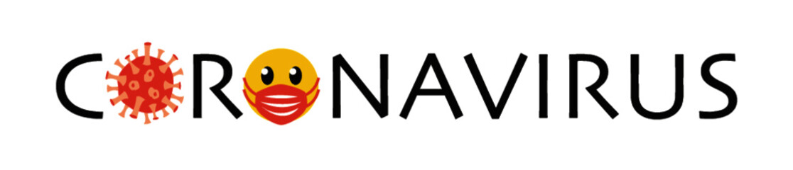 Coronavirus, Virus, rot, Smiley mit Mundschutz, rot