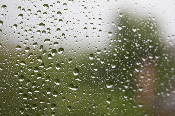 Rain drops on the window