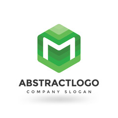 M Letter Logo Icon Vector Template elements, Modern, Corporate, Modern, Unique, Polygon shape