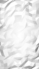 White abstract background. Lowpoly backdrop. Crumpled paper. 3D illustration