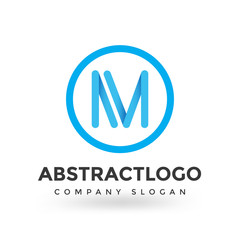 M letter Logo Icon Vector Template elements, Modern, Corporate, Modern, Unique, Round shape
