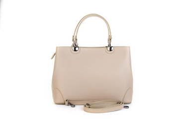 fashion bag women clutch, white, red, black, yellow background, isolated, genuine leather, 