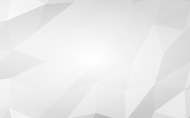 Obraz premium White abstract background. Lowpoly backdrop. Crumpled paper. 3D illustration