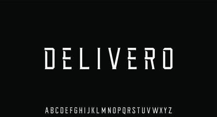 Obraz premium delivero, futuristic motion modern font represent speed and strong