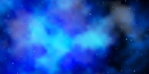 Light BLUE vector background with small and big stars. Colorful illustration in abstract style with gradient stars. Pattern for new year ad, booklets.