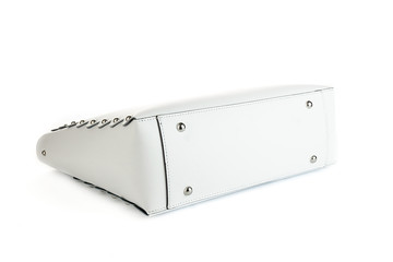 Fototapeta premium Bag clutch isolated on white leather