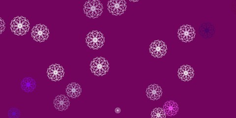 Light purple, pink vector natural layout with flowers.