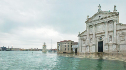 Naklejka premium Venice San Giorgio Island with high water