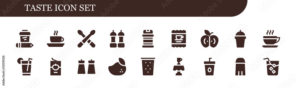 Wall mural taste icon set