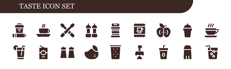 taste icon set