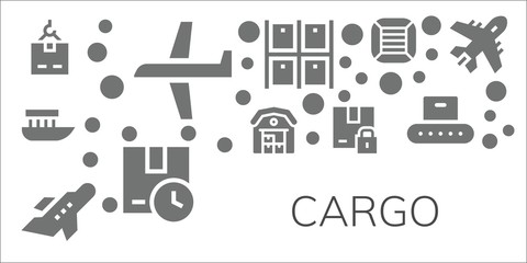 cargo icon set
