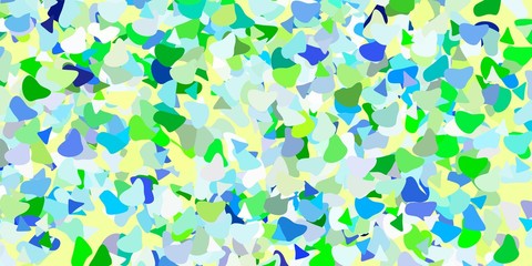 Light blue, green vector template with abstract forms.