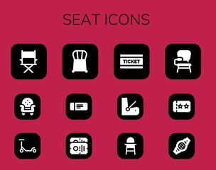 seat icon set