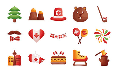 bundle of canadian set icons