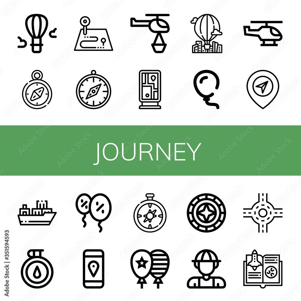 Canvas Prints journey icon set