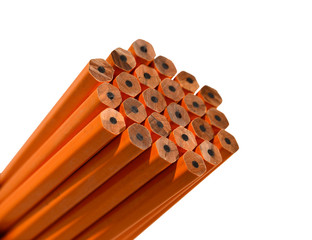 pencils on a white background