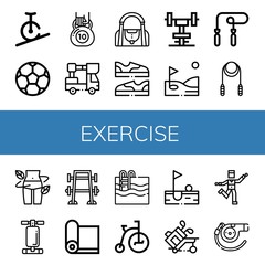 Set of exercise icons