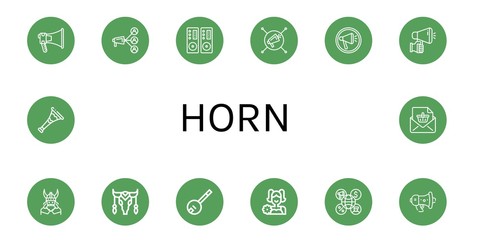 Set of horn icons