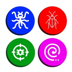 mosquito simple icons set