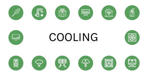 Set of cooling icons