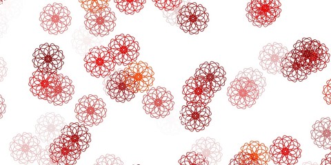 Light orange vector natural backdrop with flowers.