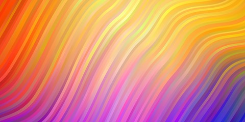 Light Blue, Yellow vector layout with circular arc. Abstract illustration with gradient bows. Design for your business promotion.