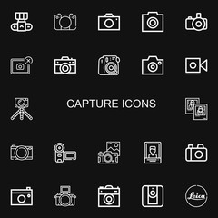 Editable 22 capture icons for web and mobile
