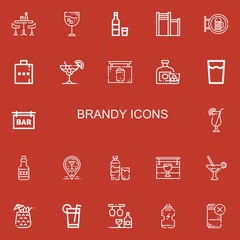 Editable 22 brandy icons for web and mobile