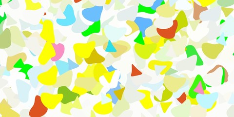 Light multicolor vector template with abstract forms.