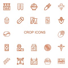Editable 22 crop icons for web and mobile