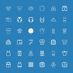 Editable 36 apparel icons for web and mobile