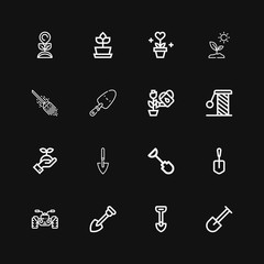 Editable 16 dirt icons for web and mobile