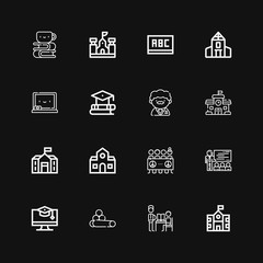 Editable 16 blackboard icons for web and mobile