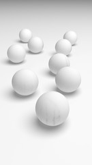 White abstract background. Lowpoly backdrop. Crumpled paper. 3D illustration