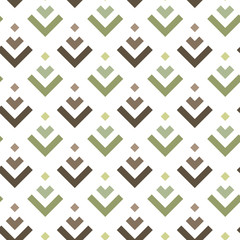 Geometric seamless pattern. Abstract background with arrow and square. Retro pattern. Vector illustration. Trendy repeating texture. Elegant ornament. Modern design paper, wallpaper, textile, cloth.