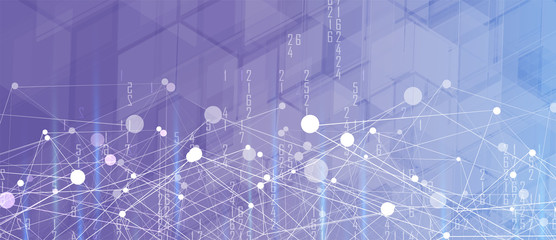 Technology data background, idea of global business solution