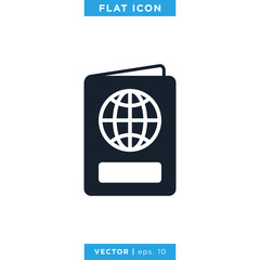 Passport Icon Vector Design Template