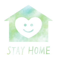 家　ステイホーム　水彩　テクスチャ