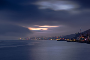 sunriseover the city