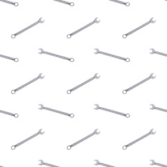 wrench seamless pattern on white background