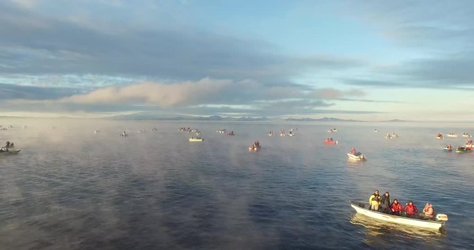 El Nihuil, Argentina, December 22, 2016: Pejerrey Fishing Contest in El Nihuil. More than 1000 participants.
