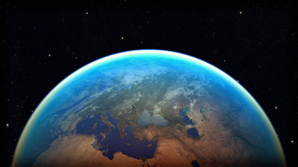 Obraz na płótnie Canvas 3D illustration - space planet Earth - Elements of this image furnished by NASA