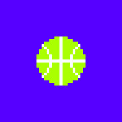 Obraz premium tennis ball pixel art icon, pixel illustration