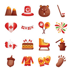 bundle of canadian set icons