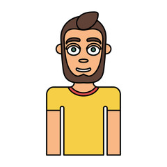 man front look flat icon