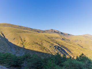 walk through the Sierra Nevada mountains 