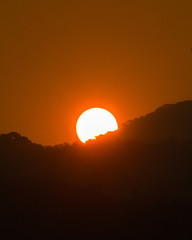 sunset in the mountains