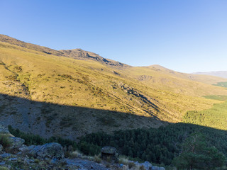 walk through the Sierra Nevada mountains 